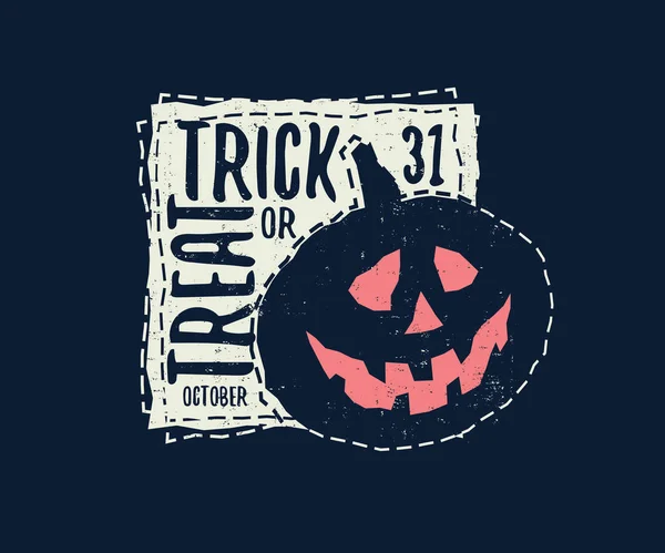 Trick ou traiter la carte d'Halloween — Image vectorielle