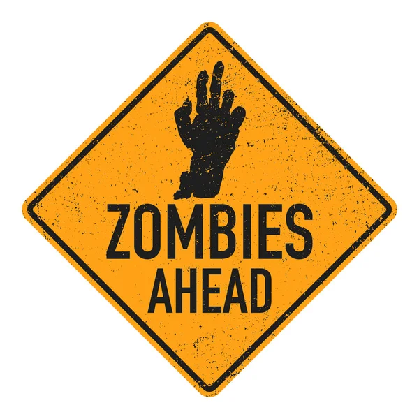 Plakat-Zombie-Schild — Stockvektor