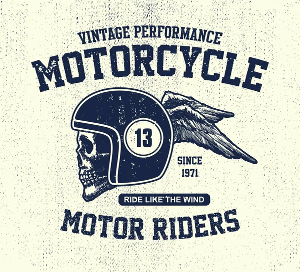 Hand dras vintage motorcykel — Stock vektor