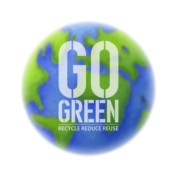 Go Green Ökologie Hintergrund — Stockvektor