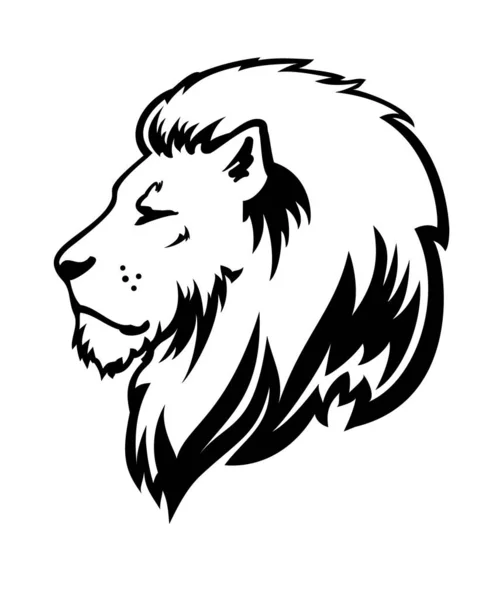 Modelo de logotipo de ícone de vetor de leão selvagem — Vetor de Stock