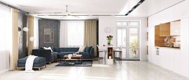 modern  living room clipart
