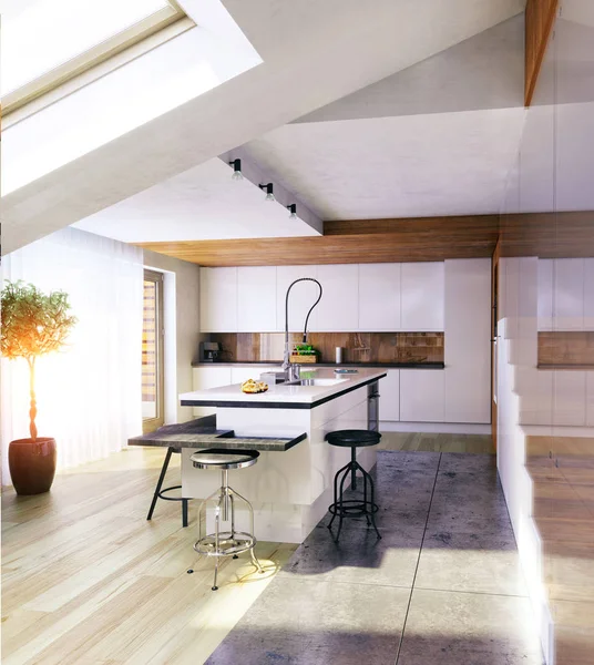 Modern mutfak iç mimarisi