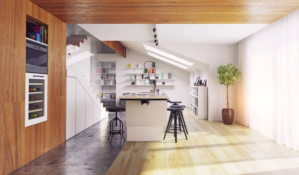 Modern kitchen interior — Stock Photo, Image