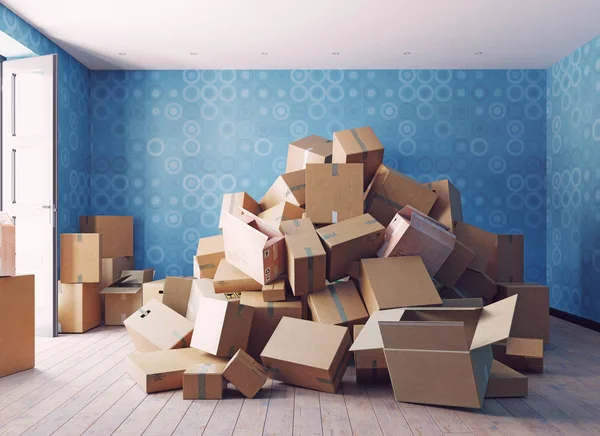 The heap of the cardboard boxes — Stock Photo, Image