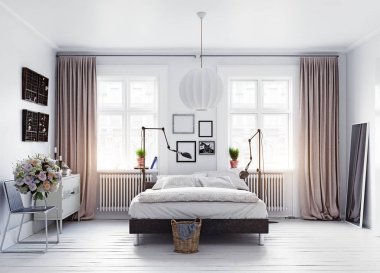 modern yatak odası işleme