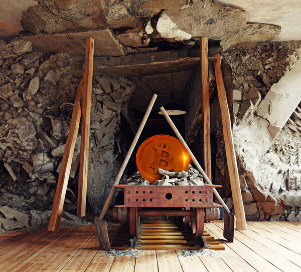 Bitcoin mine interior