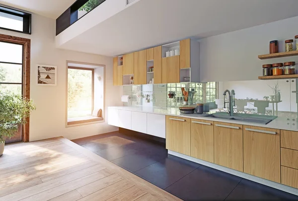 Moderne keuken interieur — Stockfoto