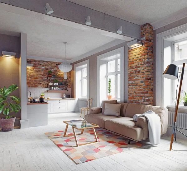 Modern appartement interieur — Stockfoto