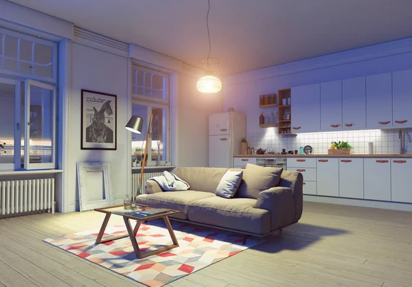 Modern appartement interieur — Stockfoto