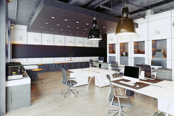 Modernes gemütliches Loft-Büro — Stockfoto