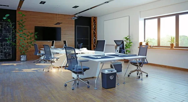 Modern Office Interior Design Concept Rendering Design — Stock Photo, Image
