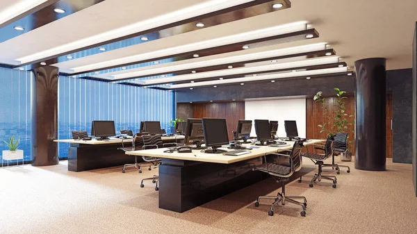 Diseño interior de oficina moderno — Foto de Stock