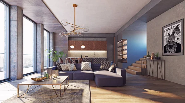 Modern living interior — Stock Photo, Image