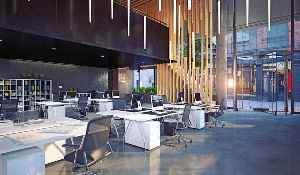 Modern ofis iç mimarisi, 3D iş konsepti tasarımı