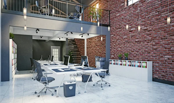 Contemporary loft office — Stock Photo, Image