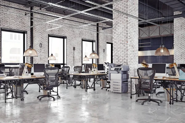 Zeitgemäßes Loft-Büro — Stockfoto