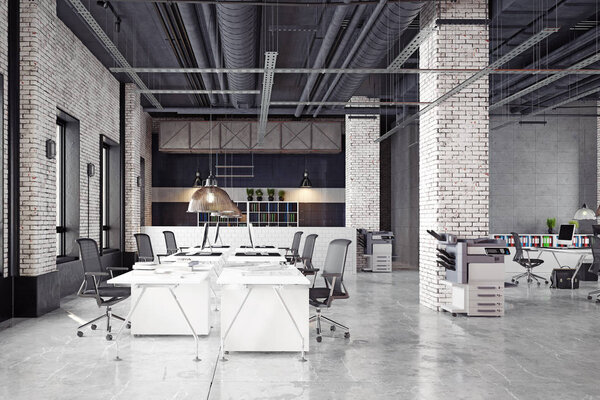 contemporary loft office