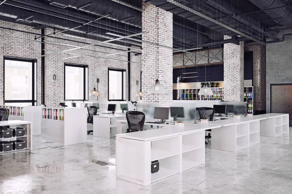 Zeitgemäßes Loft-Büro — Stockfoto