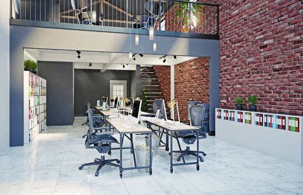 Modern Loft Kontor Interiör Koncept För Konvertering — Stockfoto