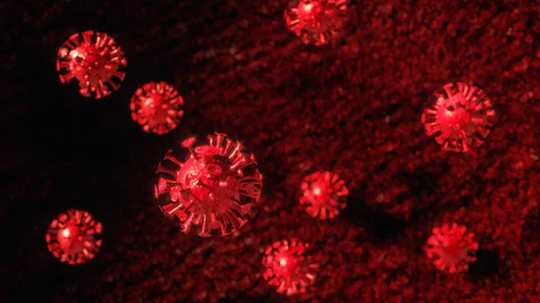Covid Virüsü Yakın Plan Görüntüleme Illüstrasyon — Stok fotoğraf