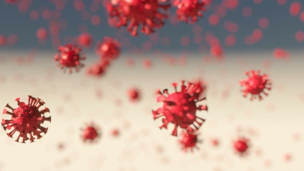 Вірус Ковіда Вірусів Рухаються Візуалізація — стокове відео