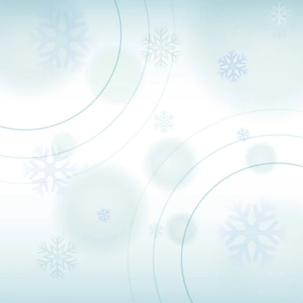 Abstract winter light blue background with snowflakes, vector — Stock Vector