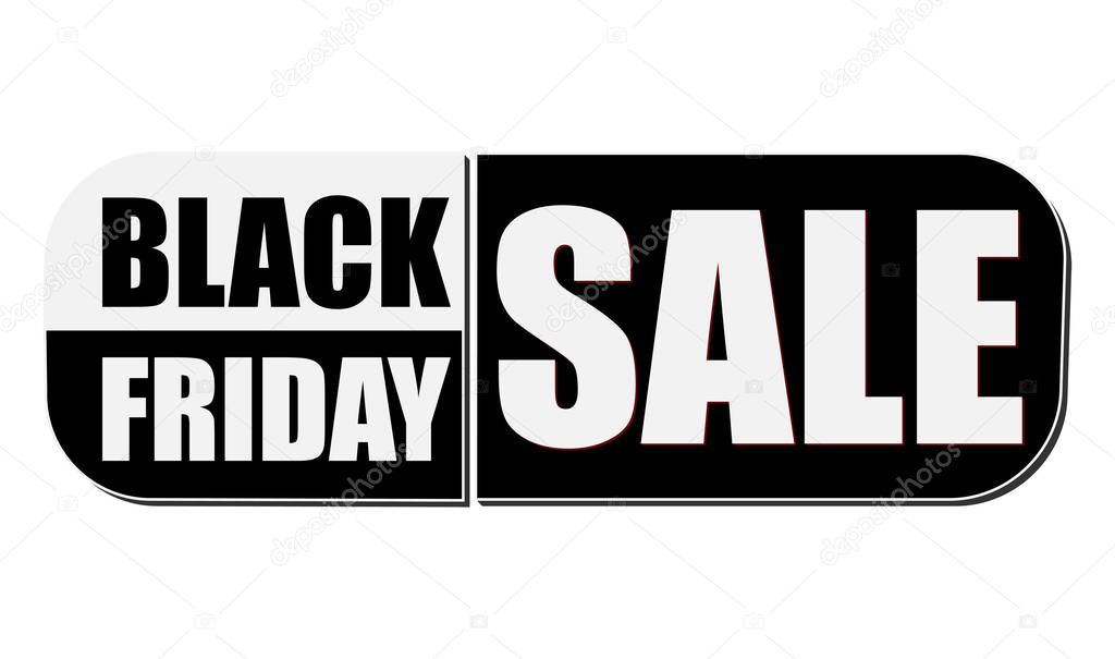 black friday sale label, vector