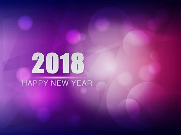 Happy new year 2018, violet purple greeting card — Stock Photo, Image