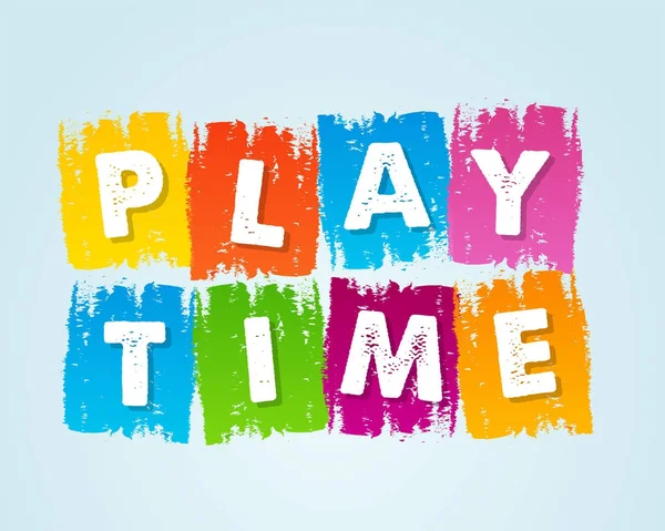 Playtime in motley drawn banner — Stock Photo, Image