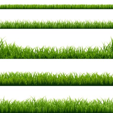 Yeşil çim kenarlık kümesi