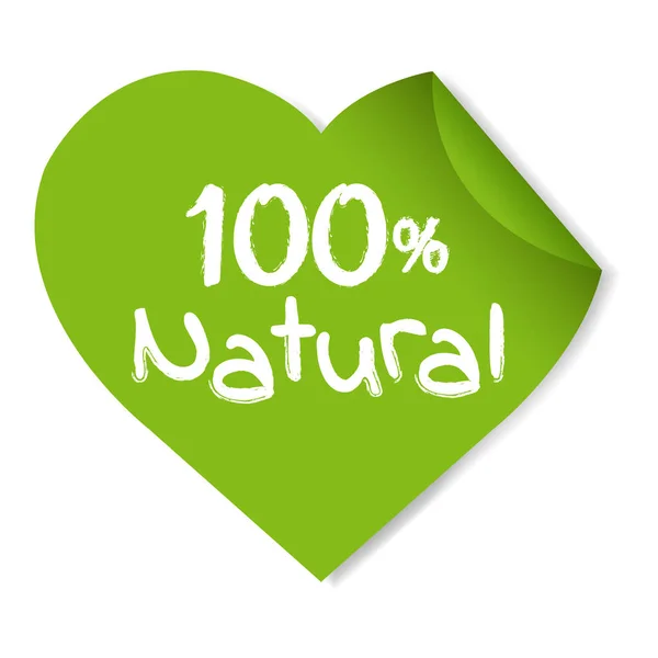 100 procent natuurlijke badge — Stockvector