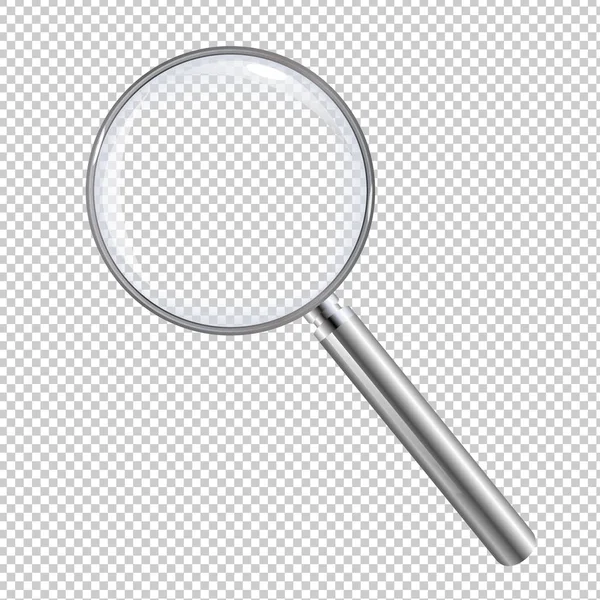 Black Magnifying Glass — Stock Vector