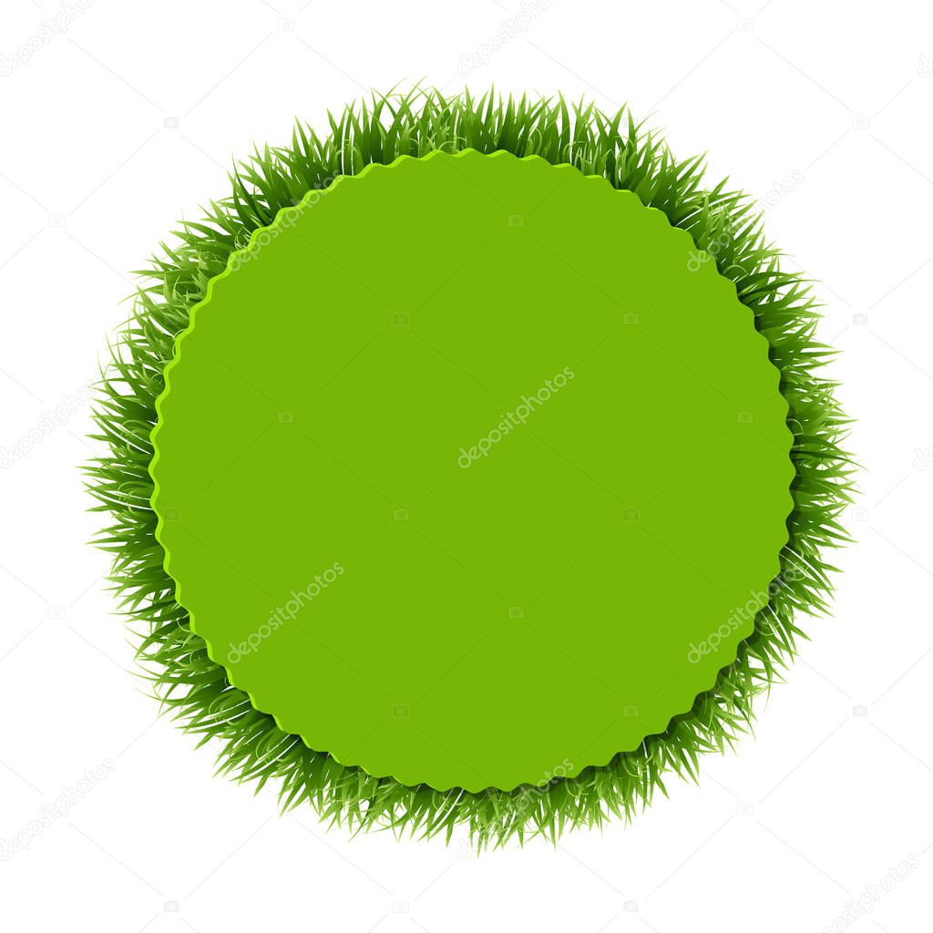 green grass Label 