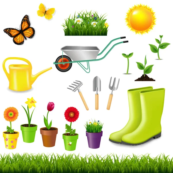 Gardening Tools set — Stock Vector