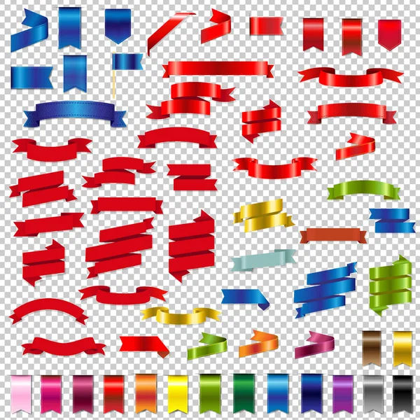 Farbe Web Ribbons Big Set — Stockvektor