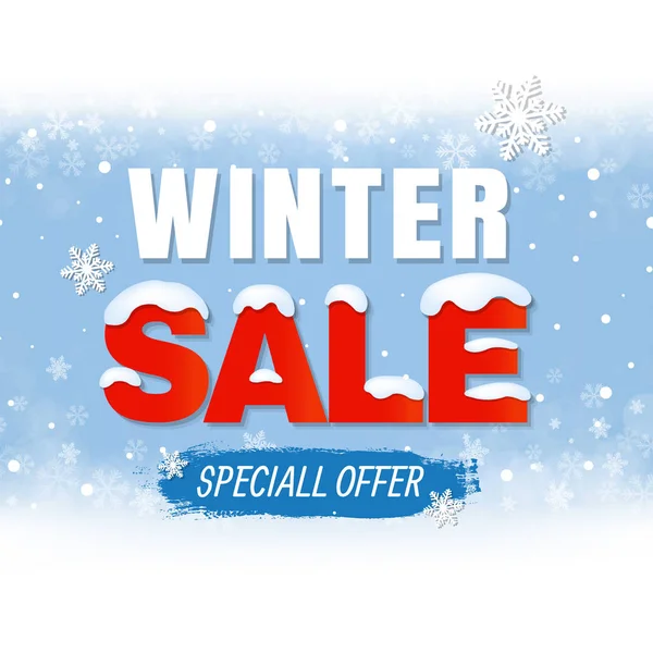 Sale Winter Poster — Stock Vector