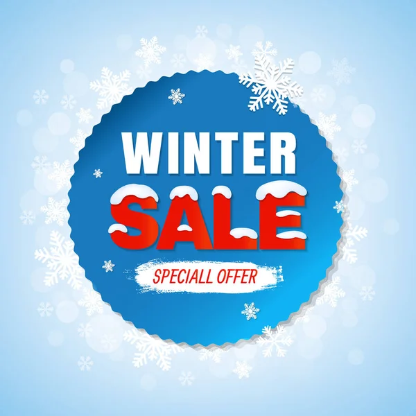 Winter Sale Label — Stock Vector