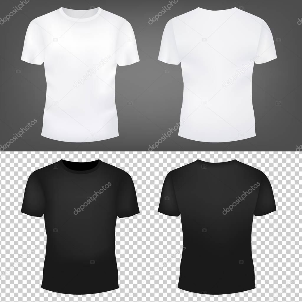 T-Shirt Templates Set With Gradient Mesh, Vector Illustration