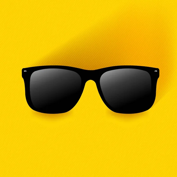 Solglasögon på gul bakgrund — Stock vektor