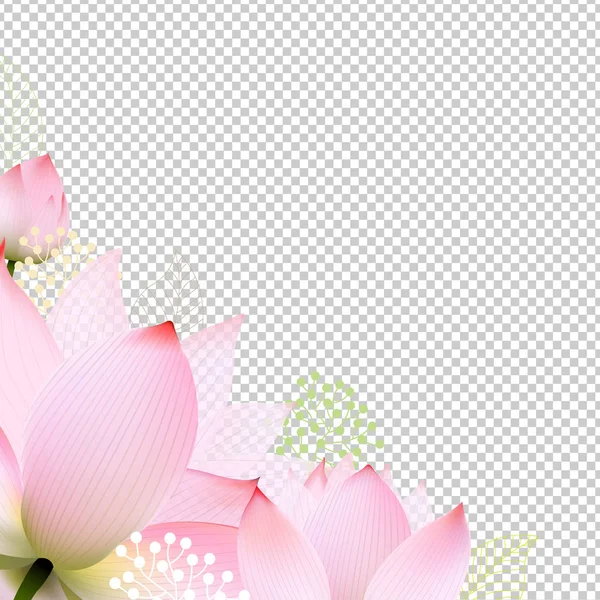 Pink Floral Border — Stock Vector