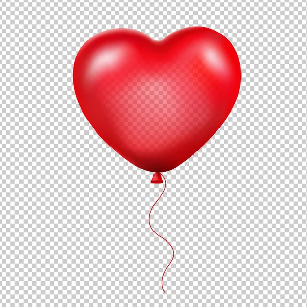 Palloncino cuore rosso — Vettoriale Stock