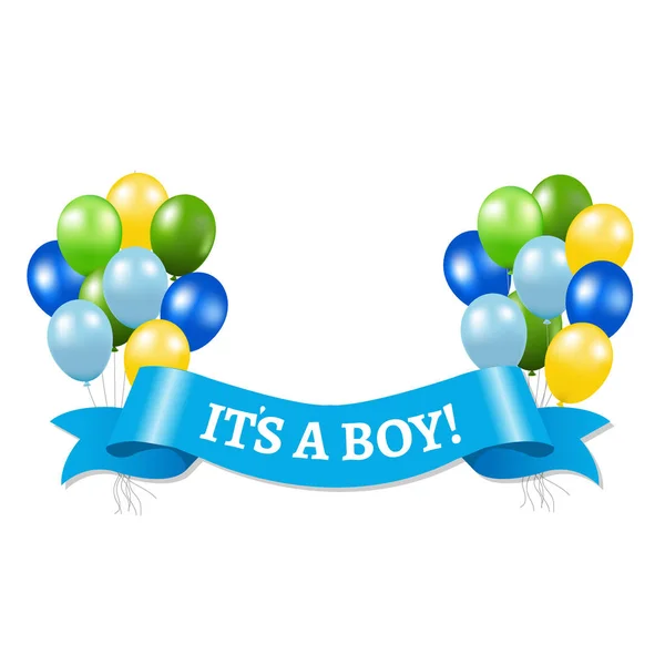 Its A Boy Gradient Mesh — Stock Vector