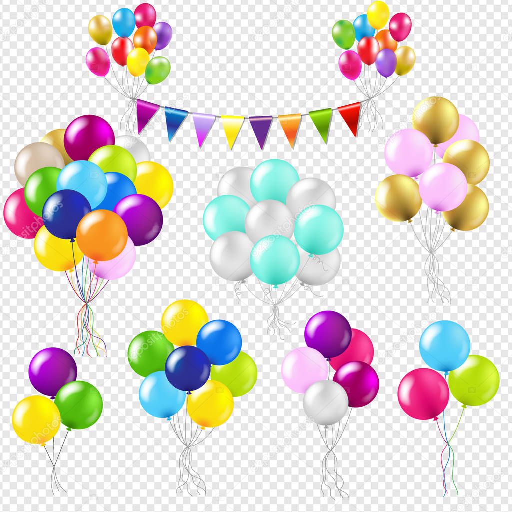 Balloons and flags Set