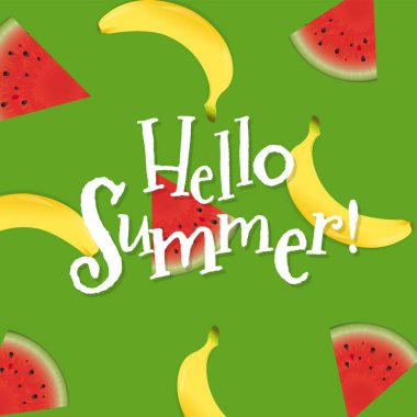 Muz ve karpuz ile yaz Poster