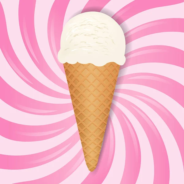 Морозиво з рожевими НД сплеск — стоковий вектор
