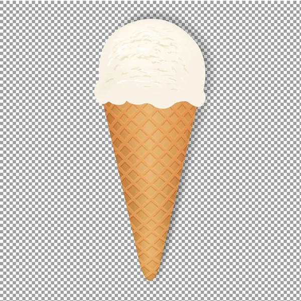 Crème glacée avec fond transparent — Image vectorielle