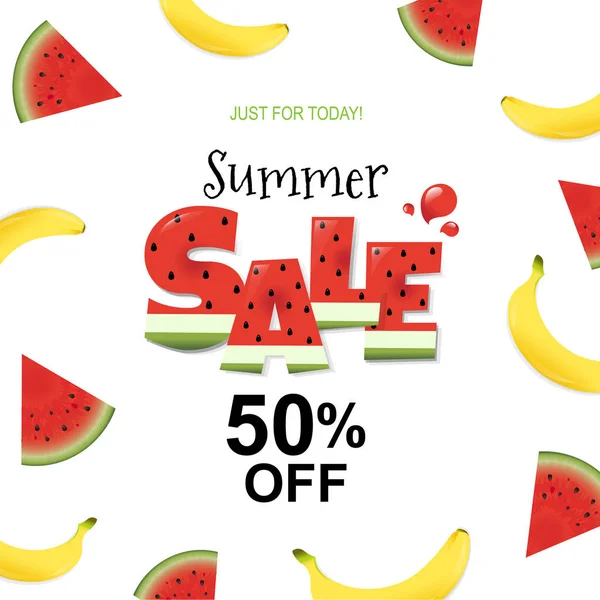 Summer Sale Banner — Stock Vector