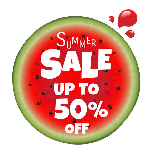 Watermelon Sale Poster — Stock Vector