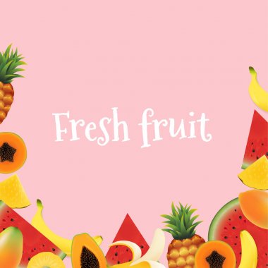 Taze meyve, vektör çizim